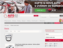 Tablet Screenshot of dacia.auto.cz