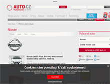 Tablet Screenshot of nissan.auto.cz