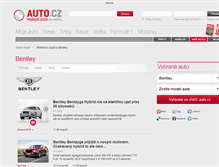 Tablet Screenshot of bentley.auto.cz